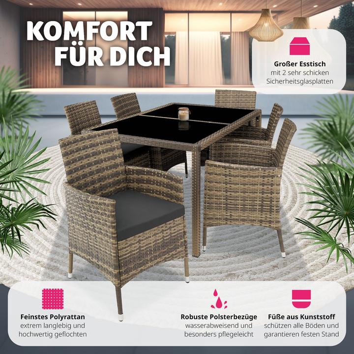 Produktbild tectake Rattan Sitzgruppe Porto