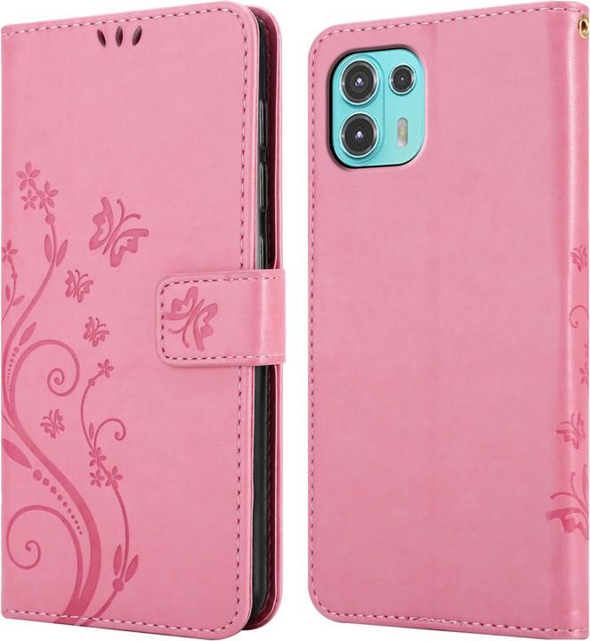 Actual product image Cadorabo Flower Book Case for Motorola EDGE 20 LITE / FUSION (Motorola Edge 20 Lite, Motorola Edge 20 Fusion)