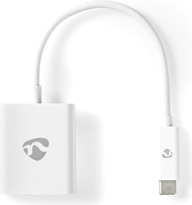 Actual product image Nedis USB Adapter - USB 3.1 - USB Type-C™ male - HDMI - 0.20 m - round - Nickel plated - PVC - White (USB-C, 20 cm)