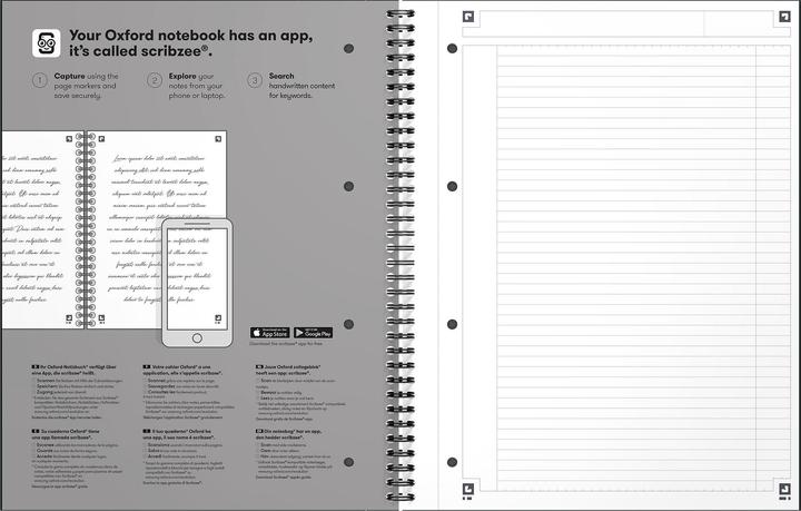 Image du produit Oxford Notizbuch (A4+, À rayures, Couverture rigide)