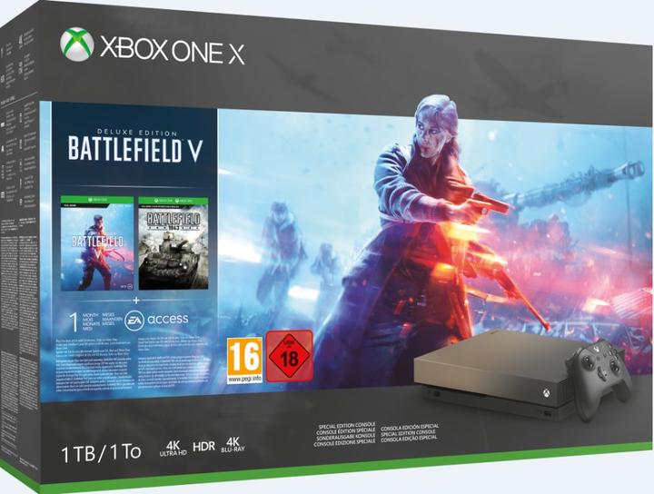 Produktbild Microsoft Xbox One X + Battlefield V Bundle