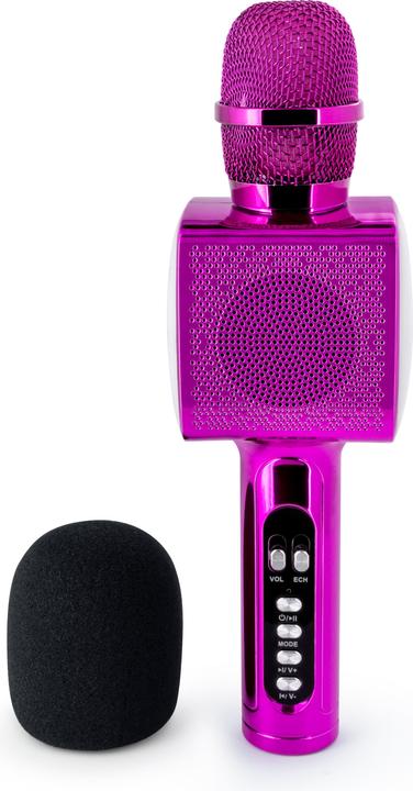Image du produit Bigben PARTY BTMIC - Microphone + haut-parleur sans fil avec effets lumineux - rose