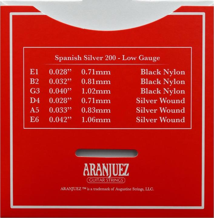 Produktbild Aranjuez Spanish Silver 200 (6 x, Gitarre, 0.33")