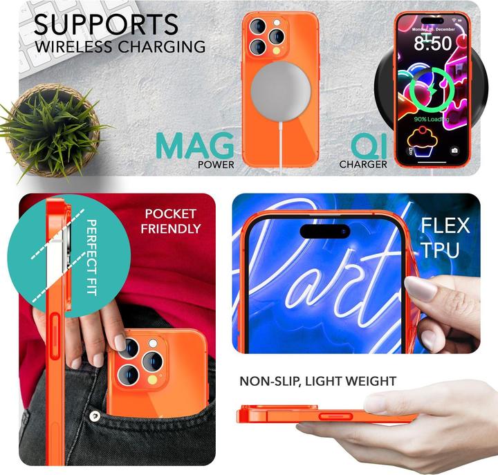 Image du produit Nalia Transparent Transparent Neon Silicone Cover (Apple iPhone 14 Pro Max)