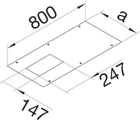 Produktbild Hager TEHA Abdeckung (80 cm)