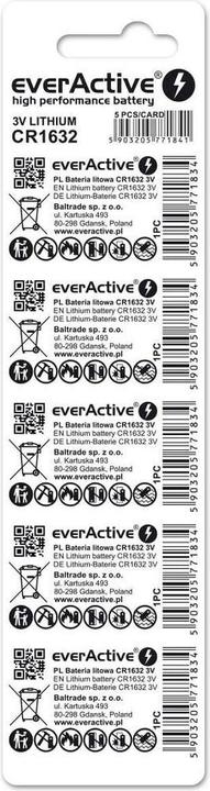 Produktbild Everactive High Performance Batterie (5 Stk., CR1632, 140 mAh)