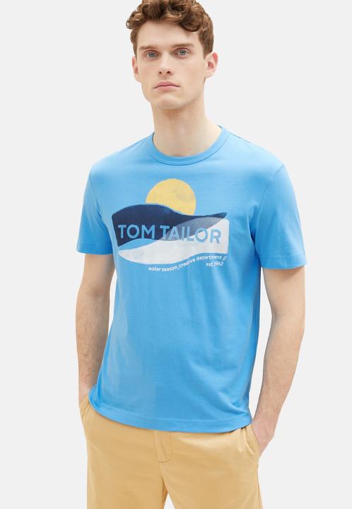Immagine prodotto Tom Tailor T-Shirt Kurzarmshirt gepunktet mit Brusttasche (L)