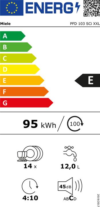 Label énergétique Miele PFD 103 SCi XXL