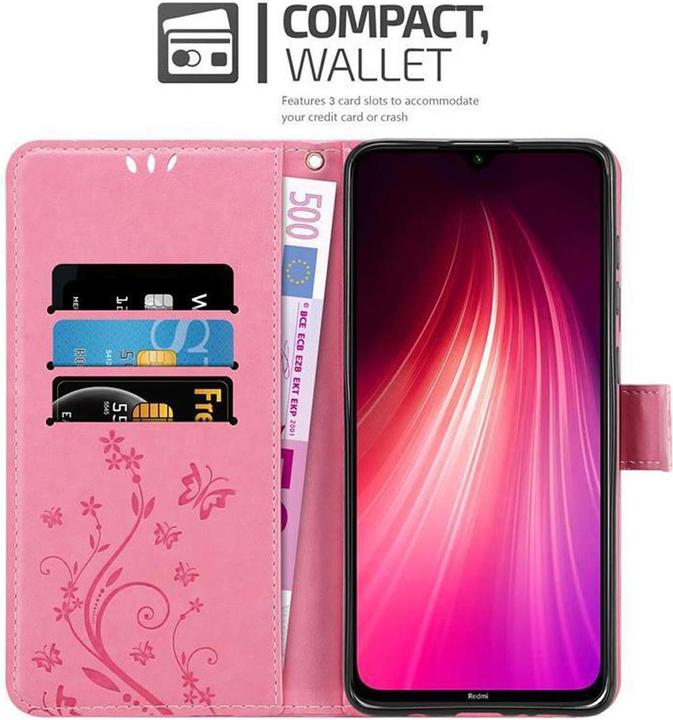 Actual product image Cadorabo Flower Book Cover (Xiaomi Redmi Note 8 2021, Xiaomi Redmi Note 8)
