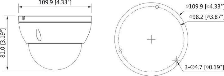 Produktbild Dahua CAMERA HDCVI 5MP IR DOME/HAC-HDBW1500E-0280B-S2 (2880 x 1620 Pixels)