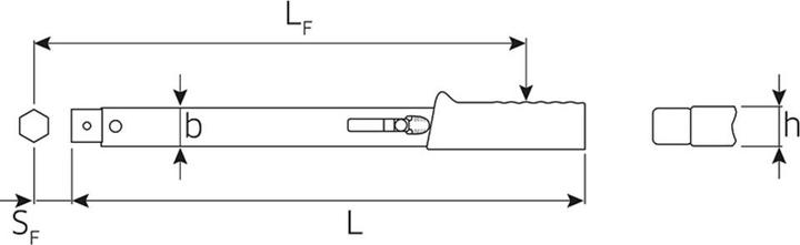 Produktbild Stahlwille 730 Quick Drehmomentschlüssel Service MANOSKOP® mit Aufnahme für Einsteckwerkzeuge Gr. a/20 40-200 (1/2", 40 Nm, 200 Nm)