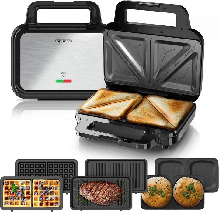 Immagine prodotto Arendo Macchina per sandwich con piastre intercambiabili