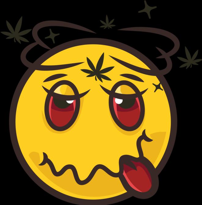Actual product image Bügelbilder Bügelbild Stoned Emoji on High