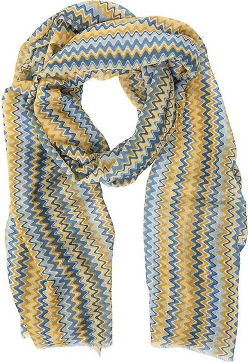 Immagine prodotto Changemaker Schal Curves 60%CO 20%Leinen 20%CMD 100x200cm gelb/blau