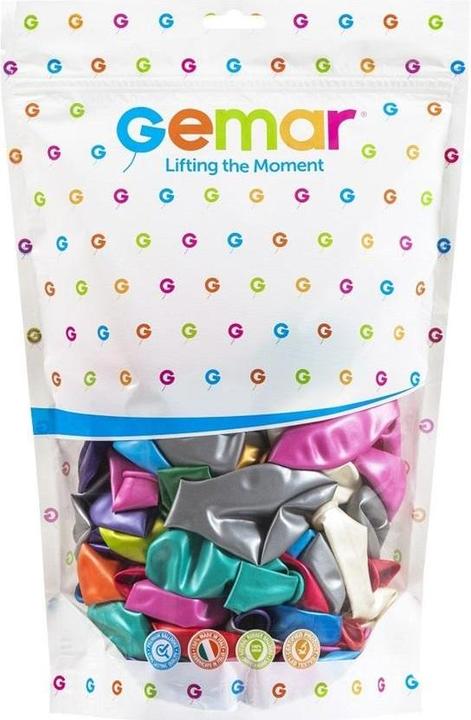 Produktbild Gemar Metallische Luftballons, gemischte Farben, GM110, 30 cm, 50 Stück. (50 x)