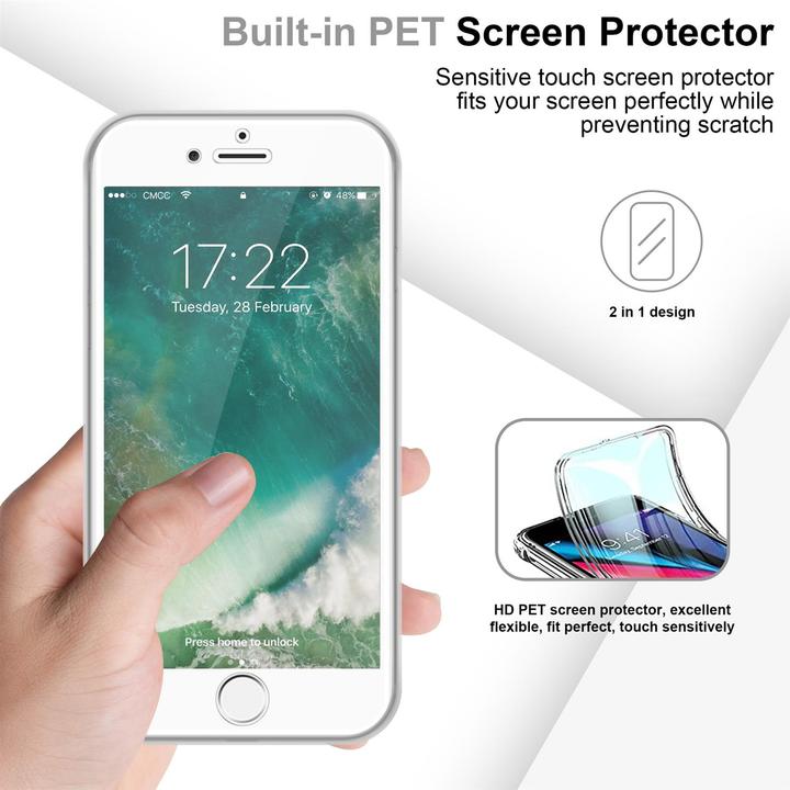 Immagine prodotto Cadorabo TPU 360 gradi di copertura del caso (Apple iPhone 7, Apple iPhone SE (seconda generazione))