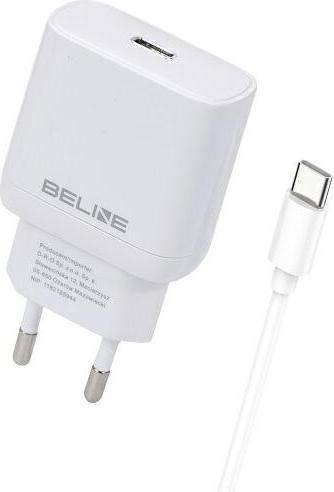 Actual product image Beline Ład. siec. 1x USB-C 30W + cable USB-C biała /white PD 3.0 BLNCW30C (30 W)