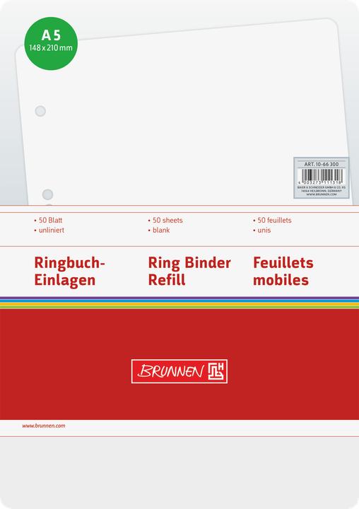Produktbild Ringbucheinlagen blanko