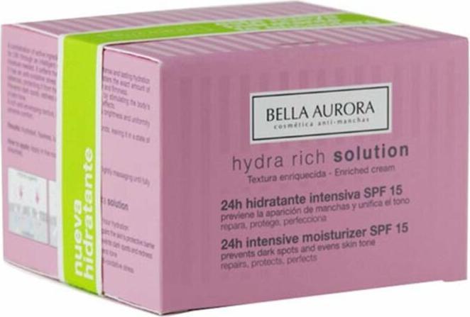 Actual product image Bella Aurora Hydra Rich Solution Intensive Cream SPF 15 50 ml (50 ml, Day cream, SPF 15)