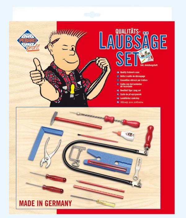 Produktbild Magni Pebaro 925P Laubsäge-Set im Tragegriff-Karton, 21 Teile, praktische Kofferverpackung, komplettes Set