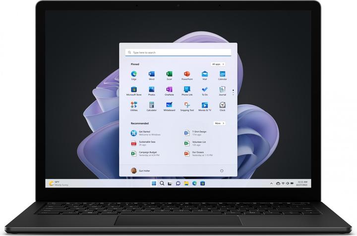 Actual product image Microsoft Surface Laptop 5 R1A-00030 Black i5-1245U 8GB/256GB SSD 13" QHD Touch W11P (13.50", Intel Core i5-1245U, 8 GB, 256 GB, DE)