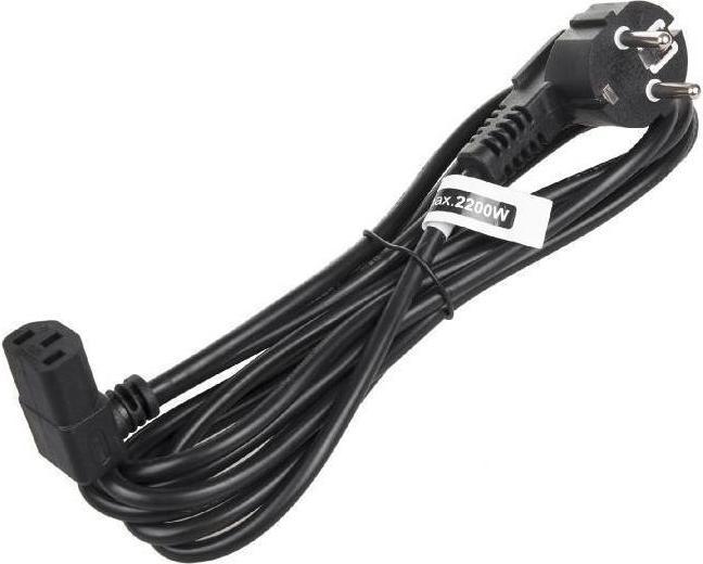 Actual product image Maclean Cable zasilający Cable zasilający, kątowy, 3 pin, wtyk EU,, MCTV-851 (1.50 m)