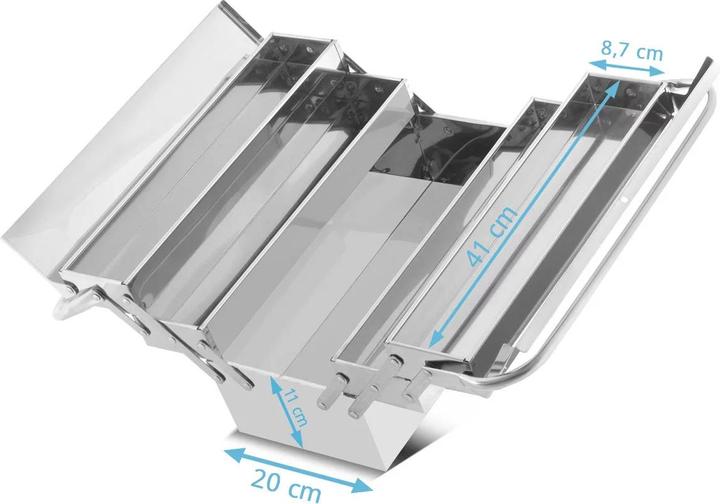 Produktbild Stahlwerk Werkzeugkasten Edelstahl Werkzeugkiste leer Werkzeugbox (1 Teile)