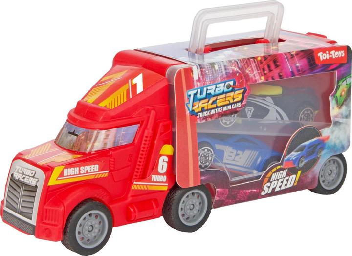 Image du produit Toi-Toys Camion Mini-Valise Avec 2 Voitures 2 Compartiments Assortis