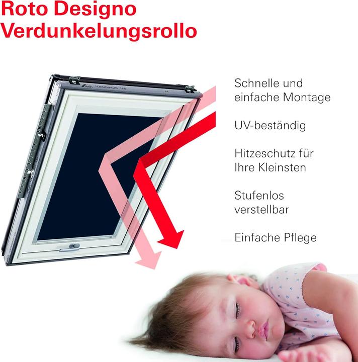 Produktbild Roto Verdunkelungsrollo für Dachfenster Designo R4/R7 (40 x 64 cm)