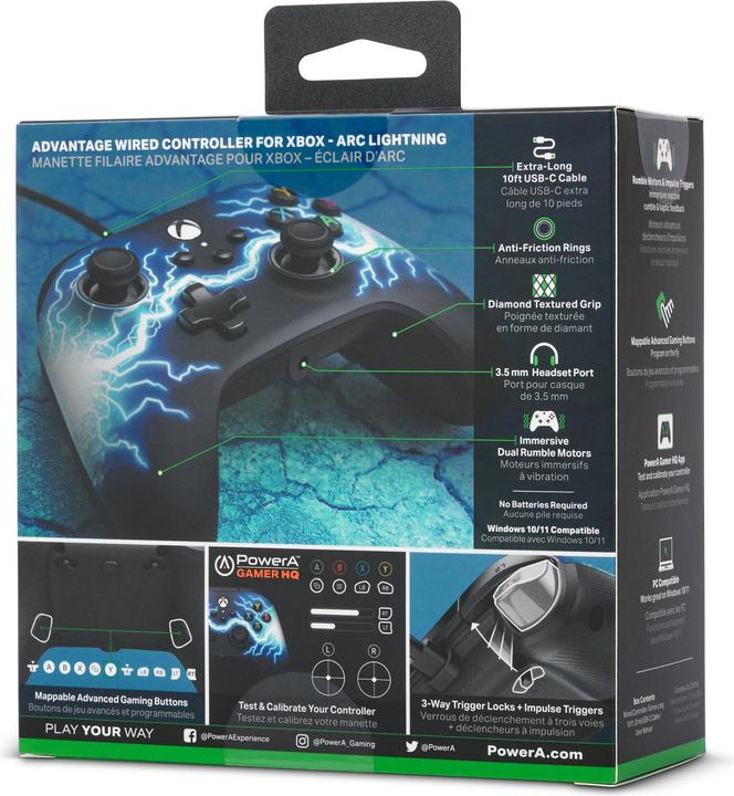 Image du produit PowerA XB Controller Advantage wired Arc Lightning (Xbox Series X)