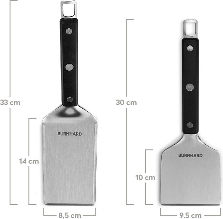 Actual product image Burnhard Grill spatula and grill scraper set