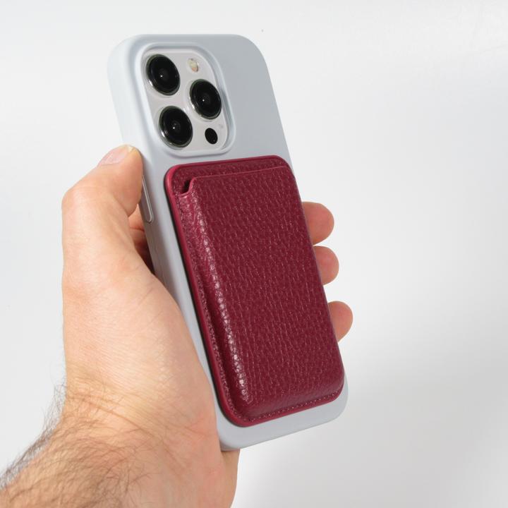 Produktbild PhoneLook MagSafe Magnetkartenhalter aus veganem Leder mit starken Magneten