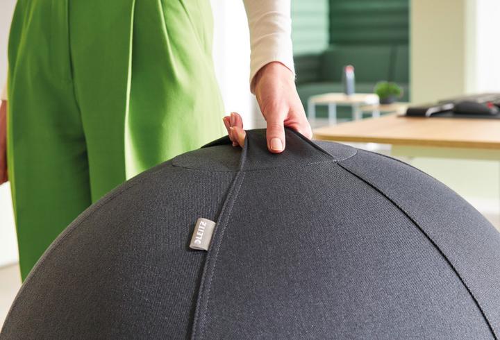 Productafbeelding Leitz Zitbal Active Ø 55cm fluweelgrijs (55 cm)
