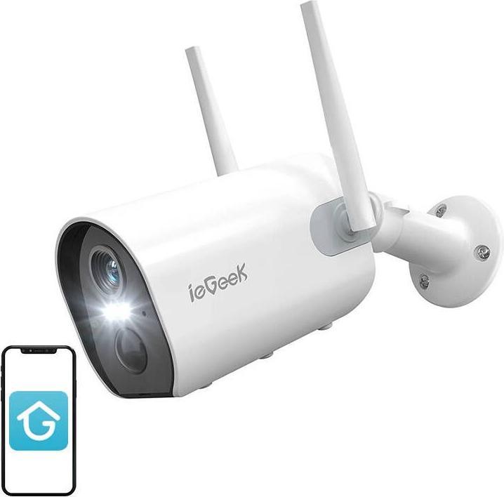 IeGeek Wireless WiFi outdoor camera ZS-GX2S white 5200mAh (2048 x 1536 pixels)
