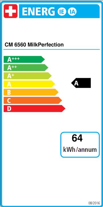 Energie-Label Miele CM 6560 (CH-Stecker)