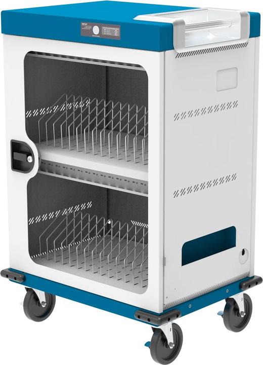 Image du produit Good Connections GC Chariot de chargement pour 32 appareils, USB-C, 18W par port, PD 3.0, QC 3.0, blanc/bleu (700 W)