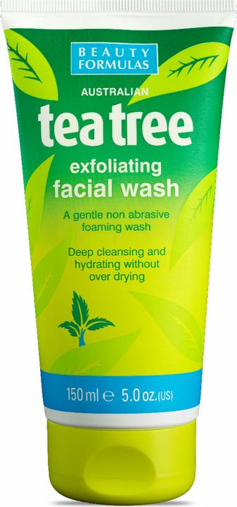 Beauty Formulas Tea Tree Exfoliating Facial Wash Exfoliating Facial Cleanser 150Ml (Gel, 150 ml)