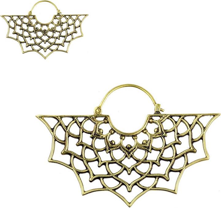 Star Piercing Ohrring vergoldet geteilte Blume (Messing)