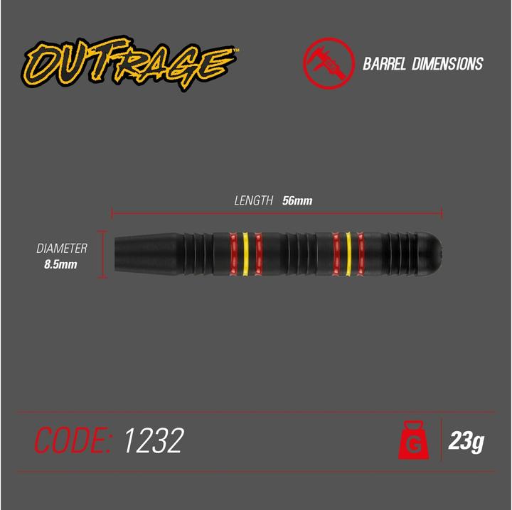 Actual product image Winmau Steel Tip Outrage Brass (23 g)