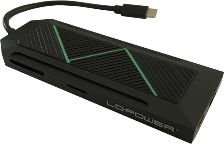 Produktbild LC-Power HUB LC-HUB--C-MULTI-6-RGB black (USB-C, 6 Ports)