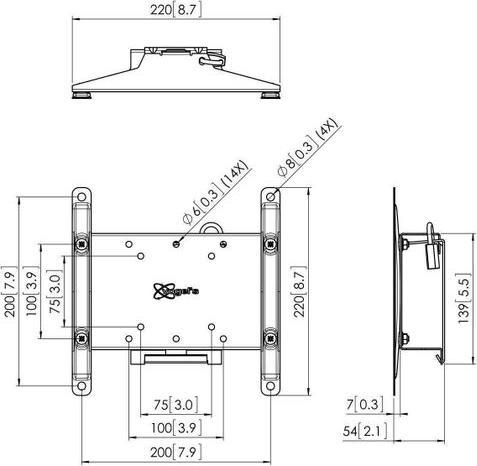 Image du produit Vogels Support mural PFW4210 Noir, caractéristiques (Mur, 42", 30 kg)