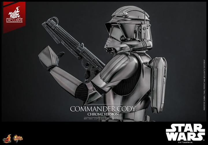 Actual product image Hot Toys Star Wars Movie Masterpiece action figure 1/6 Commander Cody (Chrome Version) Exclusive 30