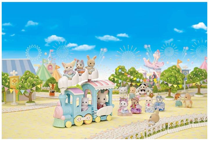 Actual product image Epoch Rainbow train playset with figure