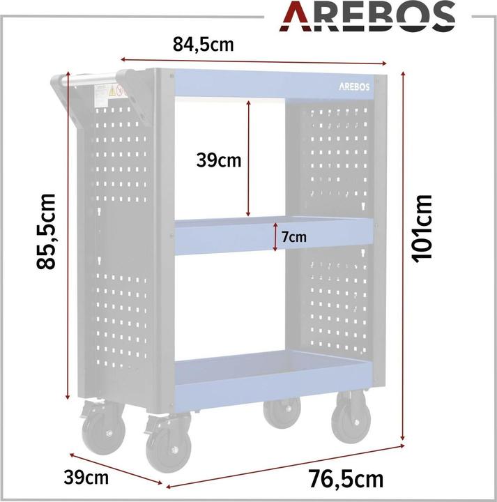 Produktbild Arebos Servicewagen (120 kg)