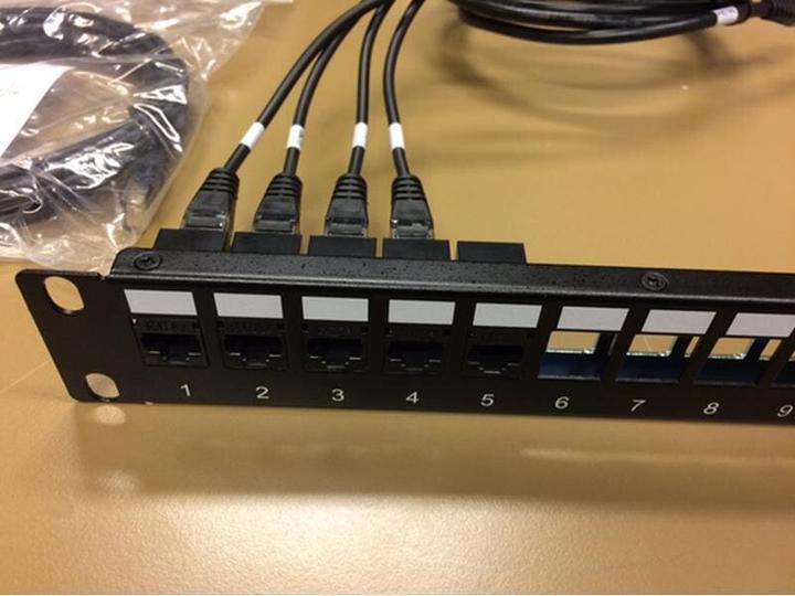 Actual product image Panasonic 3SR-PATCH-24P 24 Port Patch Panel (Keystone type) black incl. 24 coupler/connector sockets RJ45/RJ45