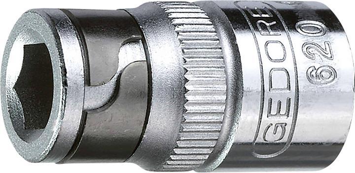 Gedore Bit adapter for 1/4" ratchet, easy bit change, precise fit, silver