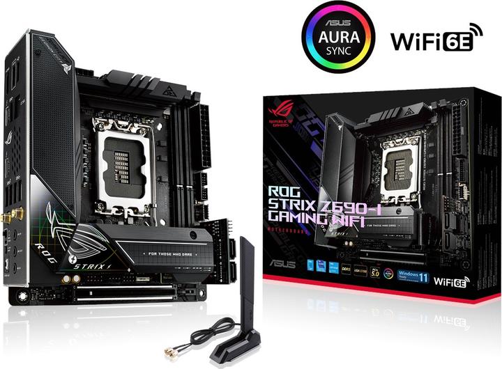 Actual product image ASUS ROG Strix Z690-I Gaming Wifi (LGA 1700, Intel Z690 (DDR5), Mini-ITX)
