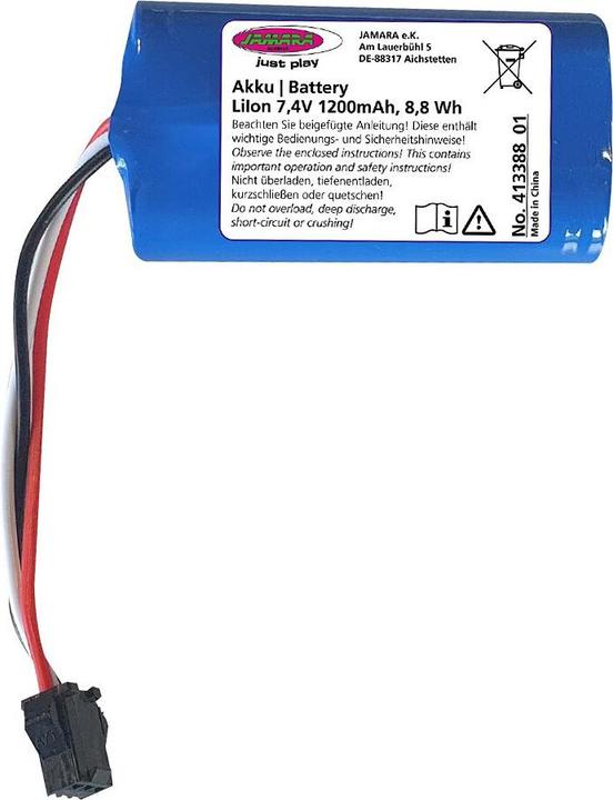 Produktbild Jamara Akku Bagger Volvo EC160E Metal Li-Ion 7,4V 1200mAh 8,88Wh (7.40 V)