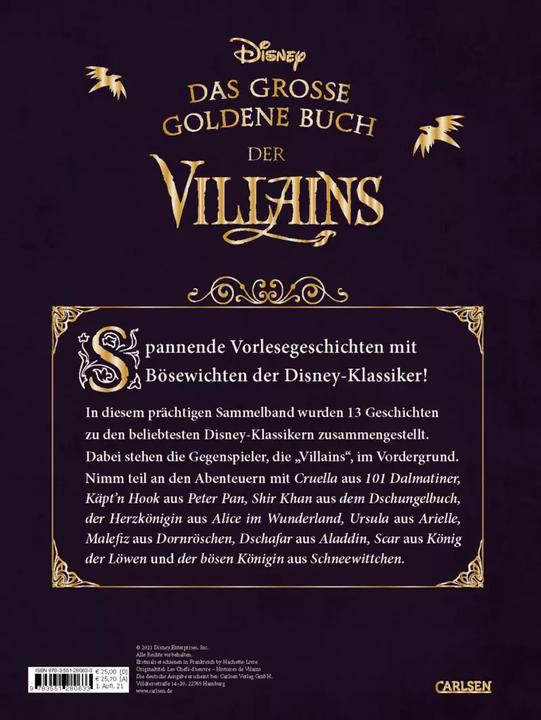 Produktbild Disney: Das grosse goldene Buch der Villains (Deutsch, Walt Disney, Constanze Steindamm, 2021)