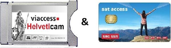 Module Helveticam Viaccess Dual & carte d'accès satellite SRG SSR